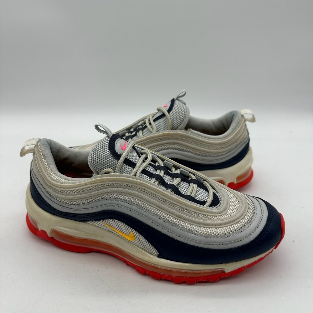 Nike Air Max 97 SE 921733-015 Womens Size 10 Wolf Grey Red‎ Yellow Running Shoes